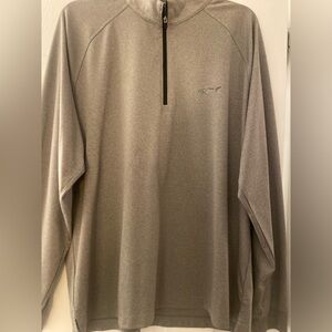 Greg Norman Golf Light Grey Quarter-Zip Pullover